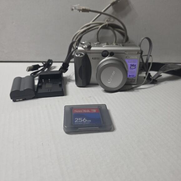 Canon PowerShot G3 4.0MP Digital Camera w Charger + SD Card UNTESTED Read As IS - Picture 8 of 9